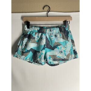Patagonia Barely Baggies Shorts Blue Floral Print w Pockets Size XS Women's 2"